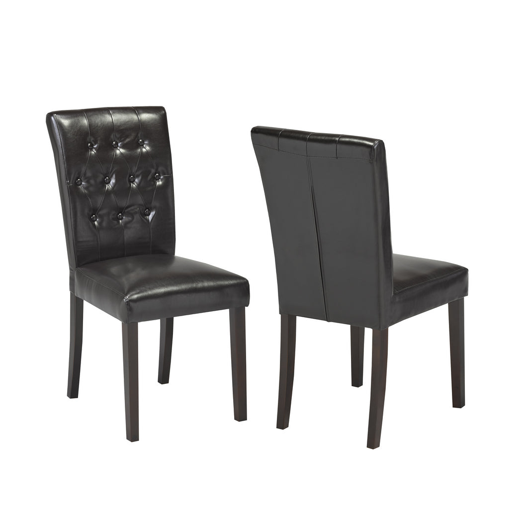 Brown PU Dining Chair - Set of 2 - WS5700-BR