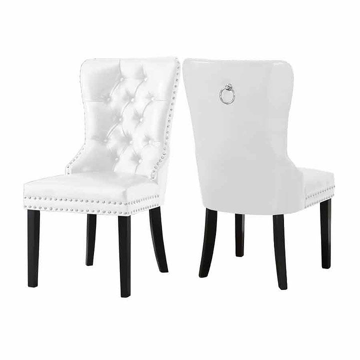 2 Piece White Dining Chair C-1151