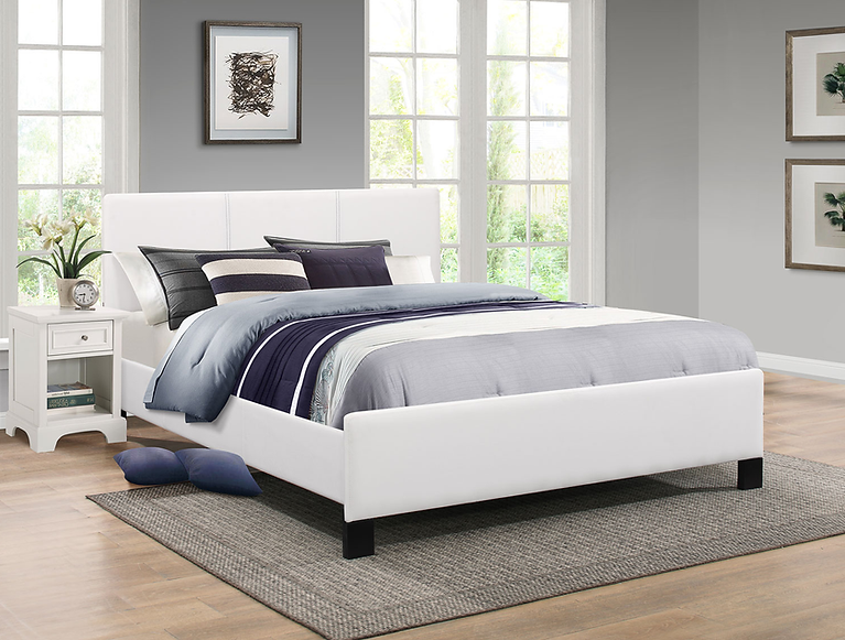 White PU Bed IF 179