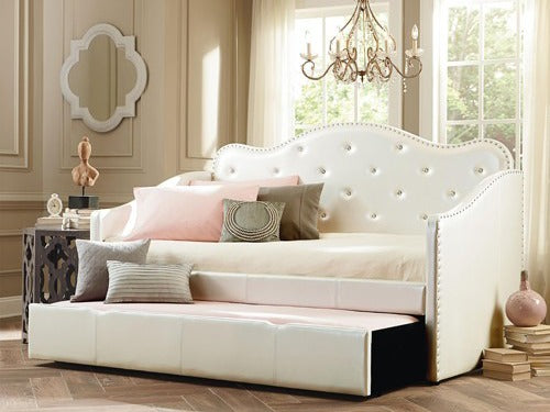 Single Day Bed with Trundle White IF 319