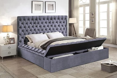 Grey Velvet Bed IF 5790
