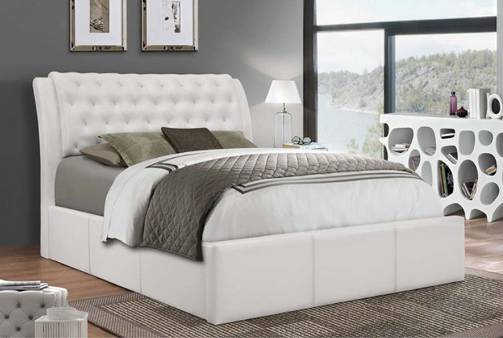 White PU Bed IF 187