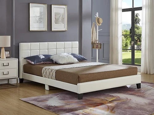 White PU Bed with Padded Headboard IF-5422