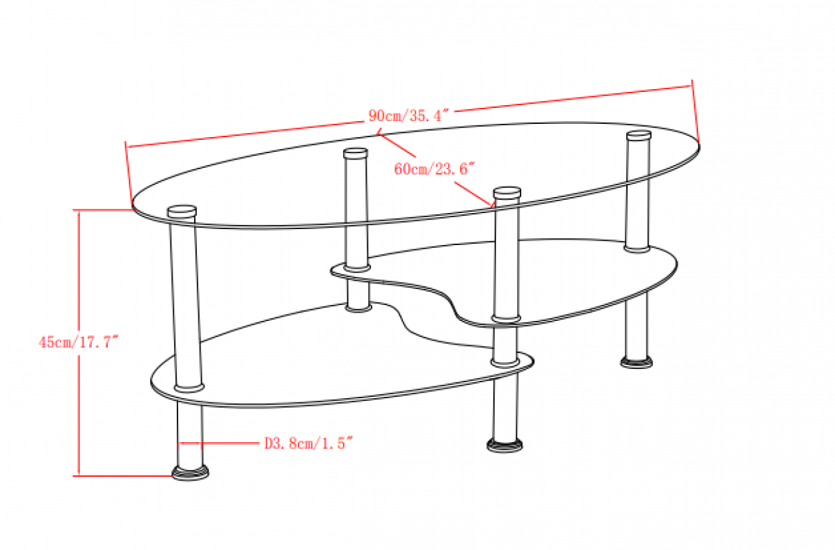 Black Coffee Table STC-033-B BLK