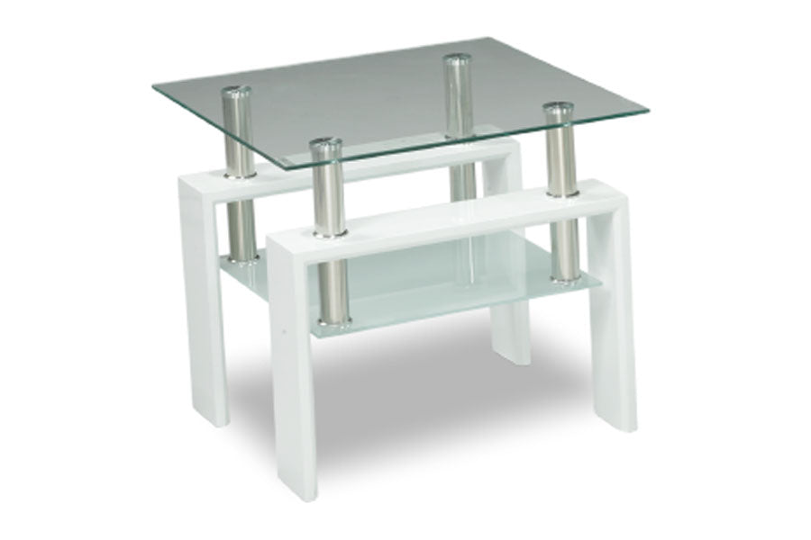 Glossy White Tempered Glass Coffee Table Collection 2013