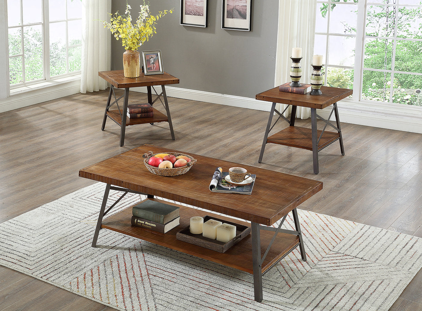 Wood Table Top Coffee Table Collection 2041