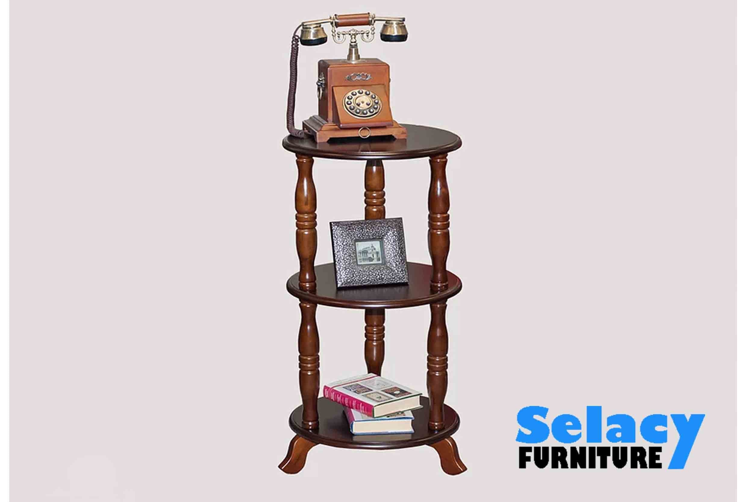 Round Solid Wood Stand