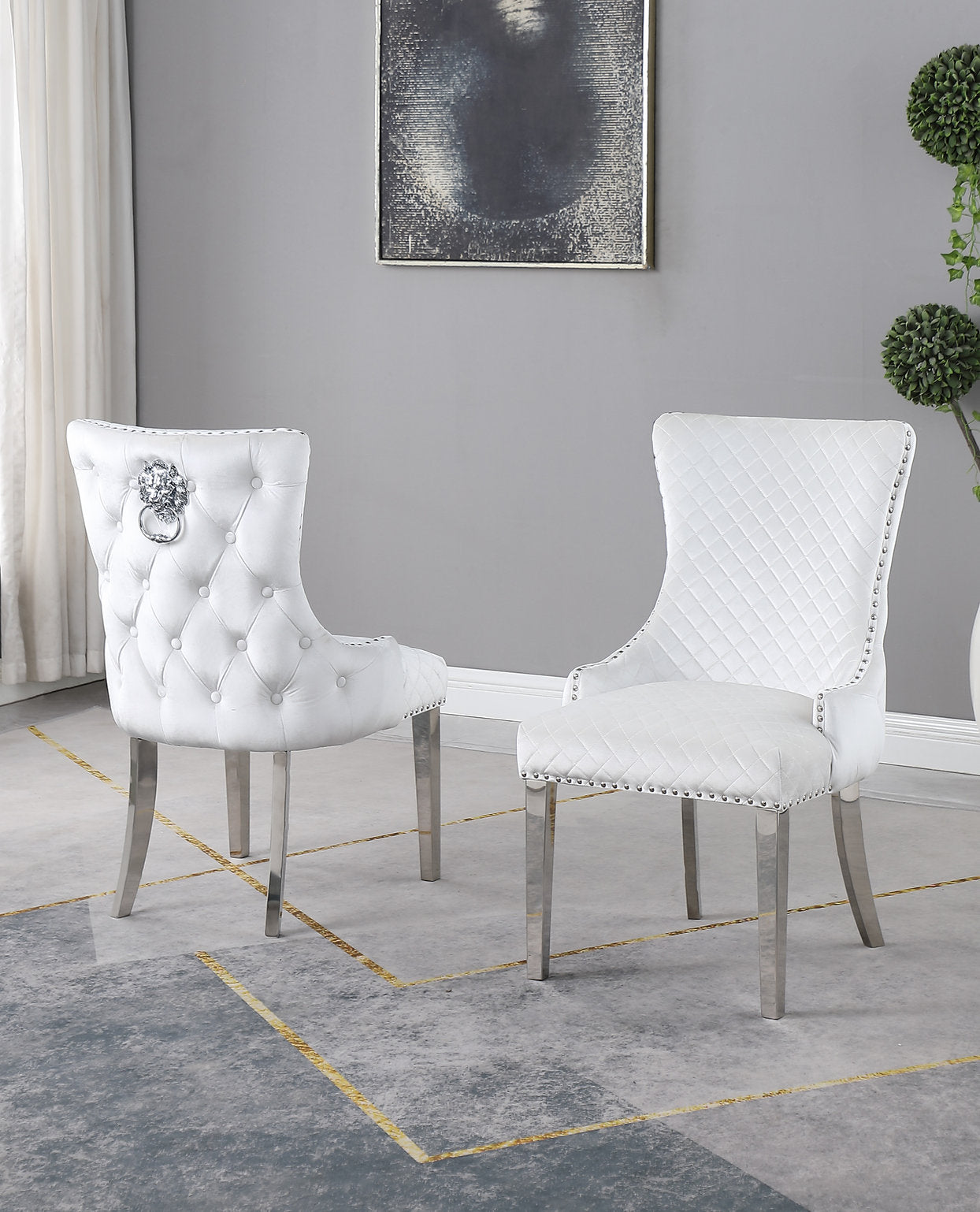 Royal White Dining Chair (Set of 2)